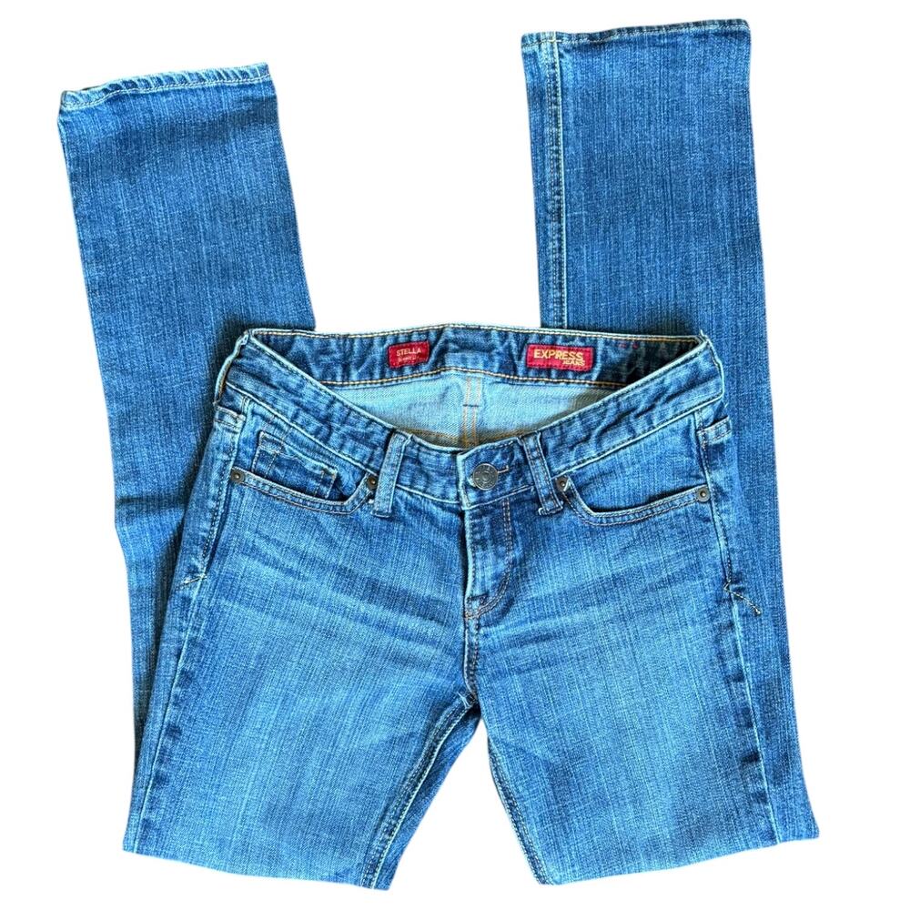 Y2k iconic X2 Express Stella Low Rise Bootcut Jeans Embroidered But Pockets 0R